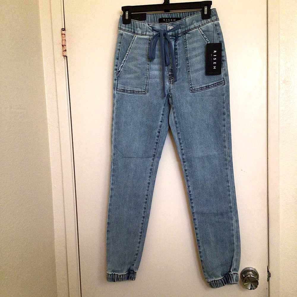 Risen Mid Rise Skinny Jogger Jeans